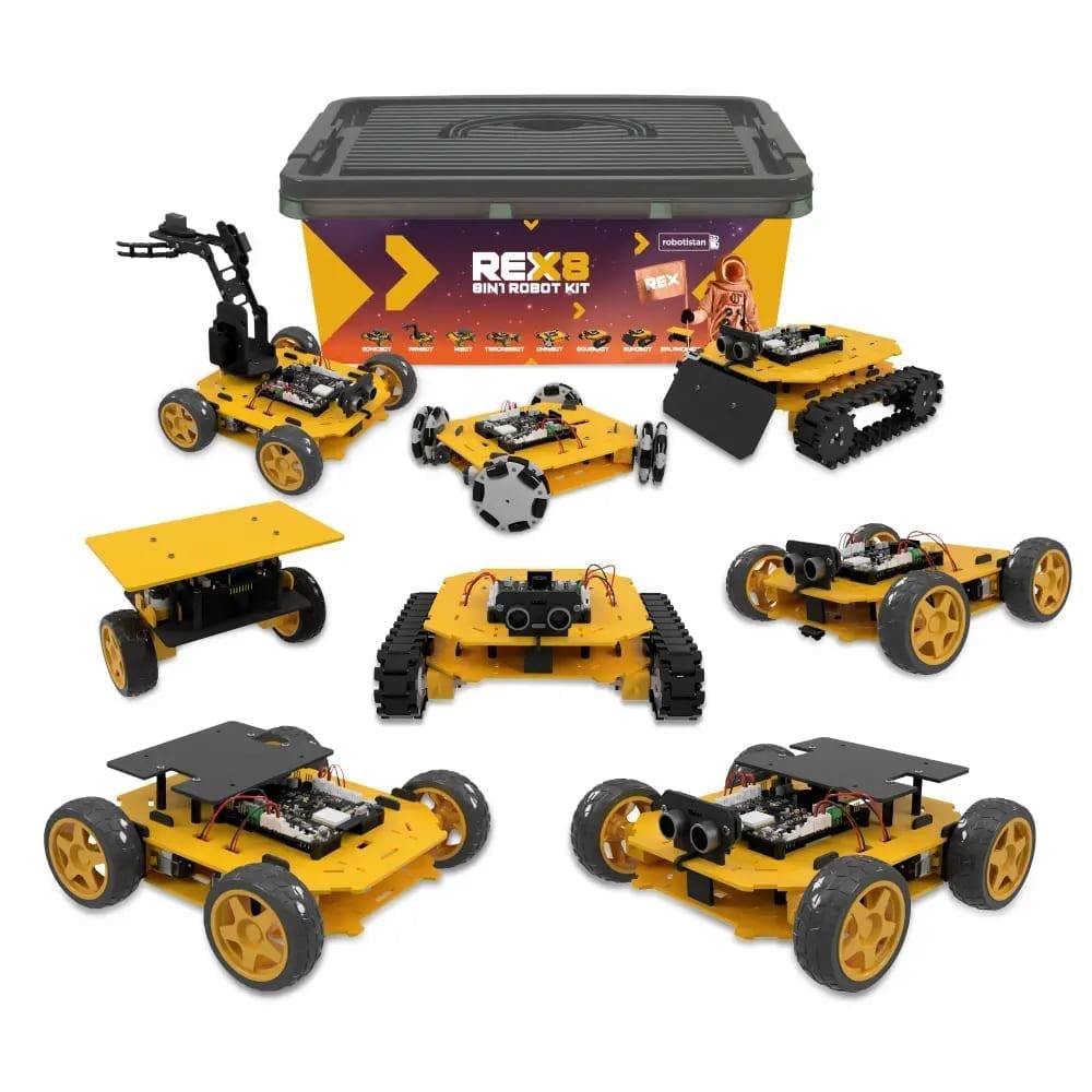 REX Evolution Serisi Super Star Transformers - 8 in 1 (Micropython ve Arduino IDE Uyumlu) - E-Kitap Hediyeli