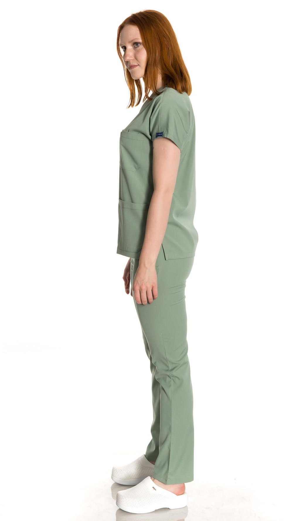 Çağla Yeşili Likralı Greys Scrubs Takım