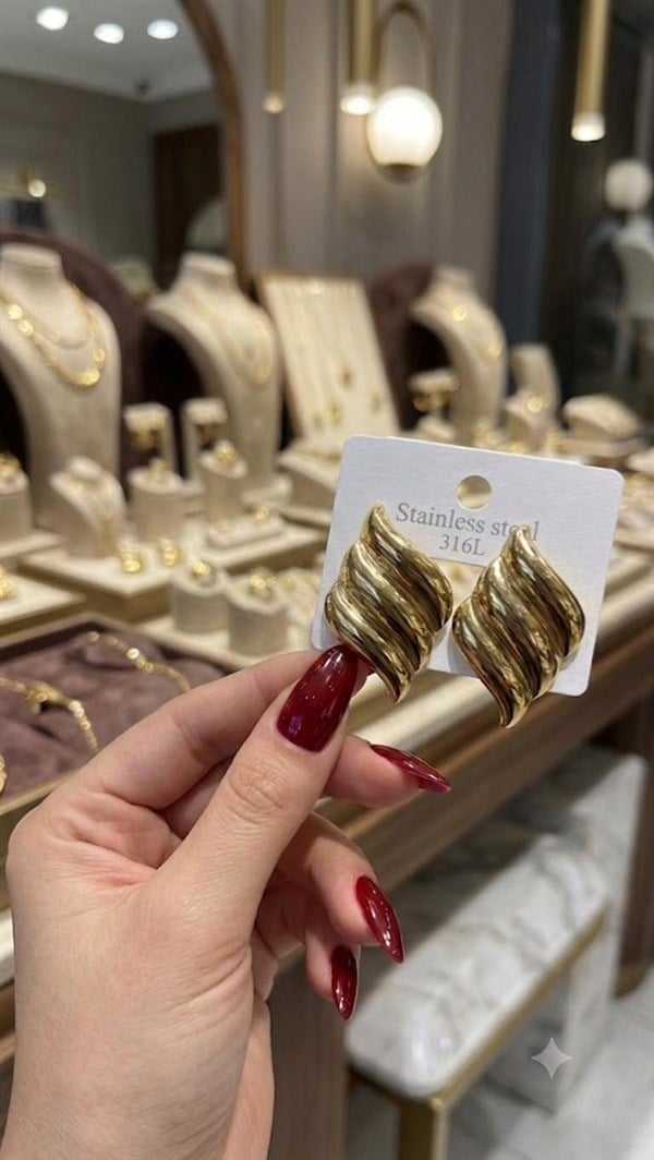 Çelik Küpe (Gold) KP688
