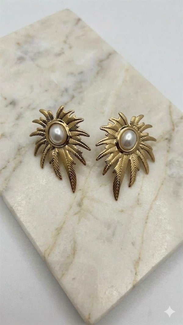 Çelik Küpe (Gold) Kp609