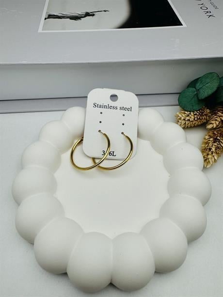 Orta Boy Halka Küpe (Gold) KP120