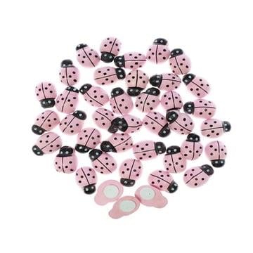 Baby Shower Yapışkanlı Uğur Böceği Pembe 100'lü