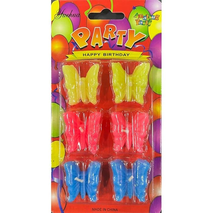 Mum Ve MeşaleKelebek Mum 12pk
