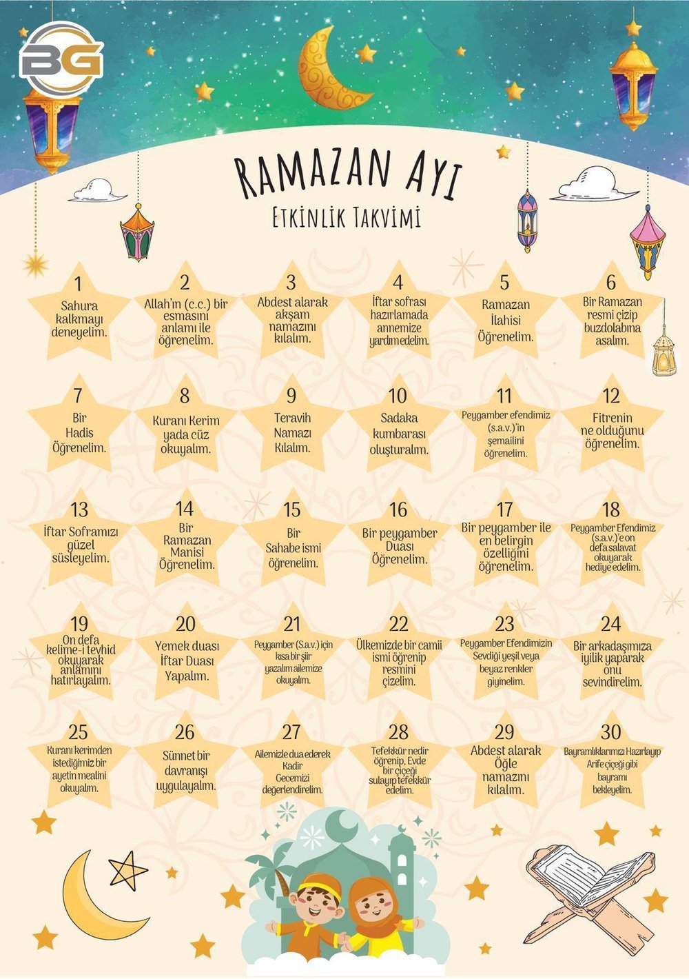 Ramazan SüsleriRamazan Etkinlik Takvimi