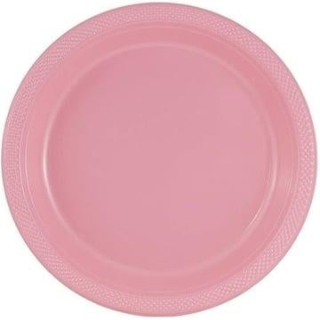 TabaklarPembe Renk Plastik Tabak 25 Adet