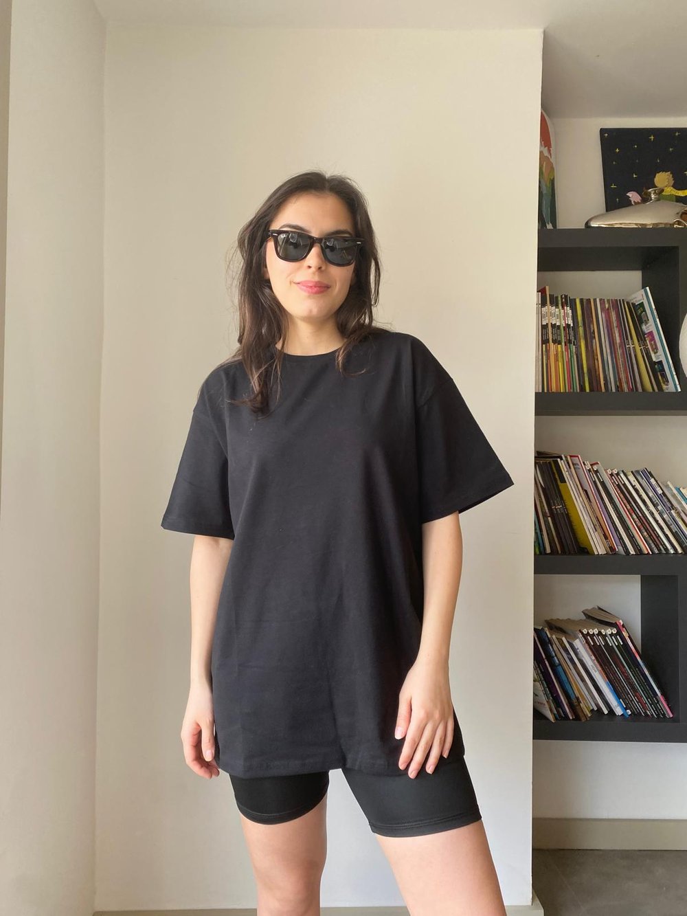 Oversize Bisiklet Yaka Basic T-shirt
