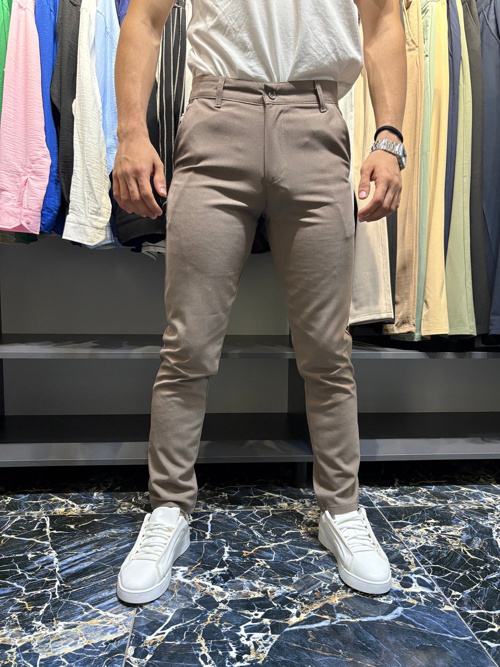 Bezayağı Slim Kumaş Pantolon Camel