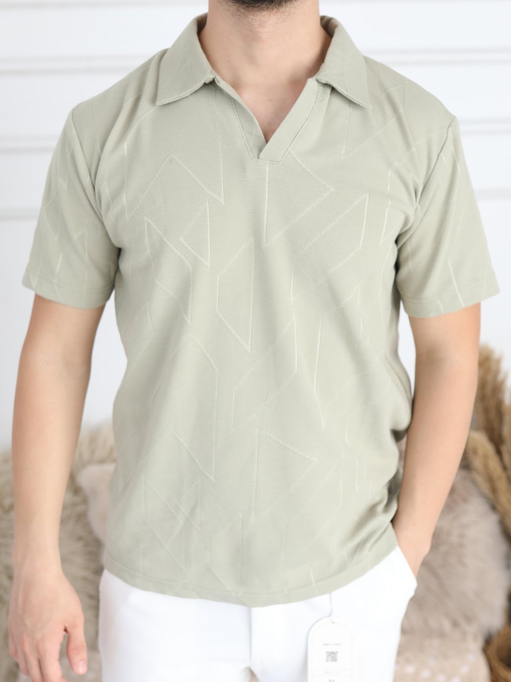 Marrakech Yakalı Triko Tshirt Çağla
