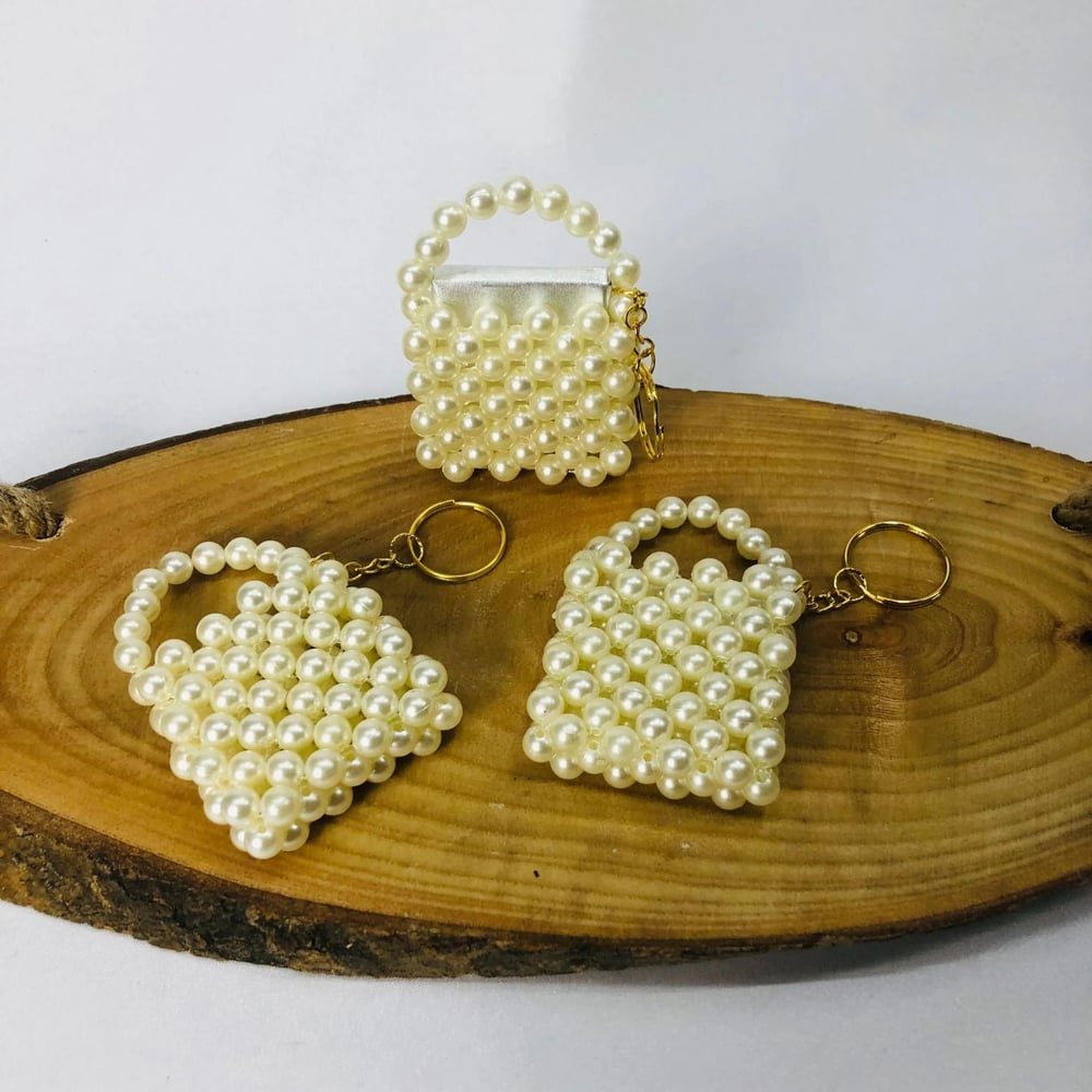 İNCİ ÇİKOLATA  ÇANTASI İNCİ ÇANTA ANAHTARLIK 8mm 10 ADET