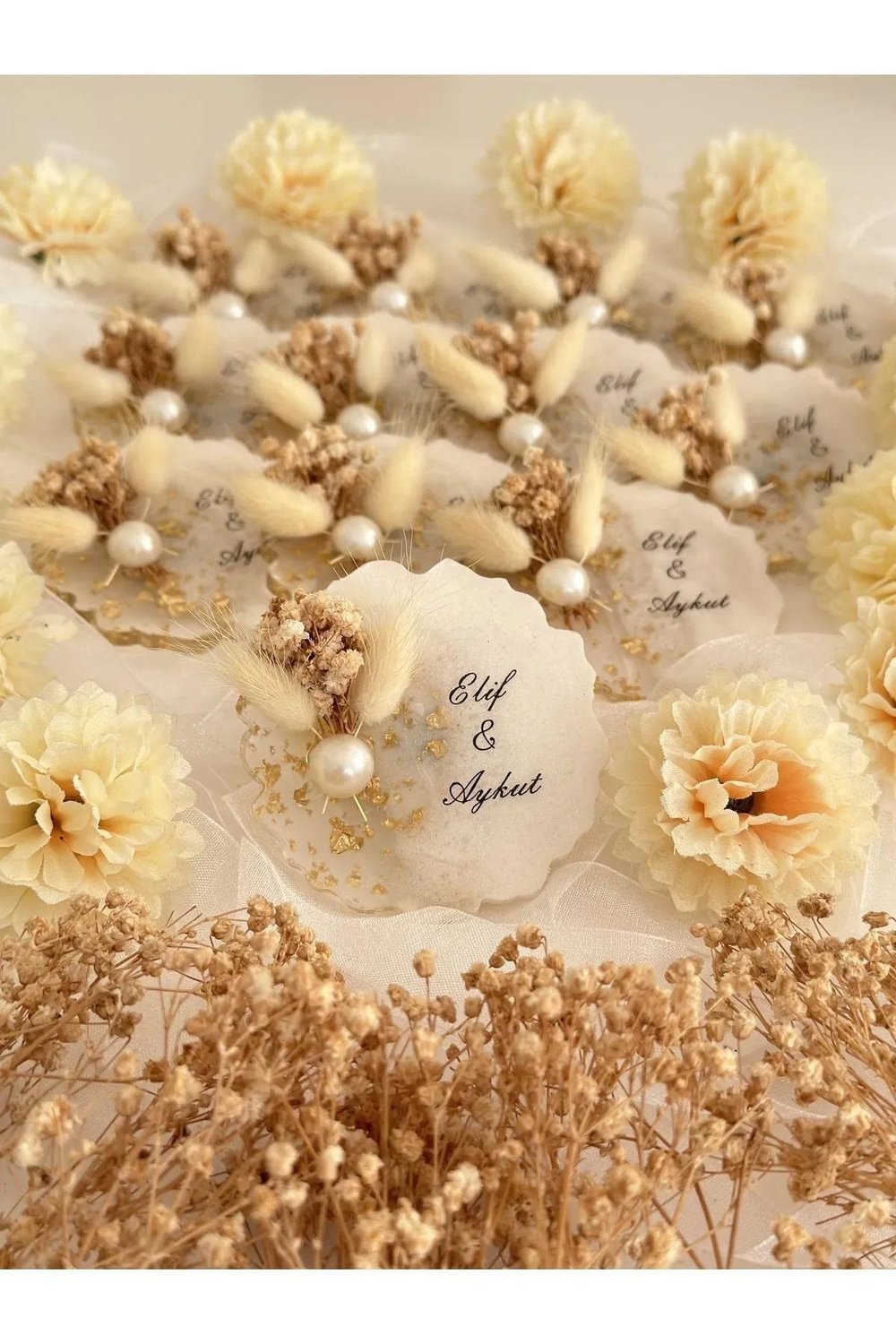 Epoksi Magnet 50 Adet Söz Nişan Nikah Düğün Kına Hediyelik Organizasyon