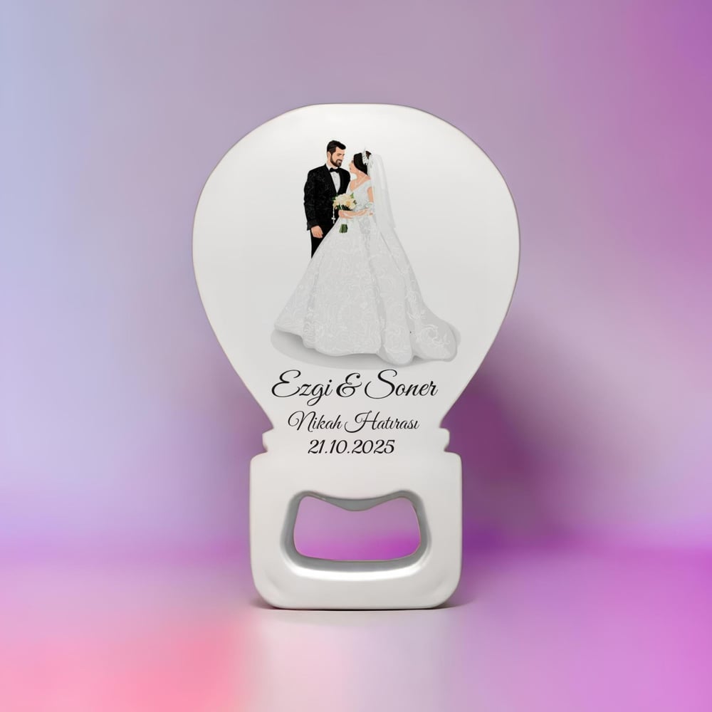 Kişiye Özel Düğün Açacak Balon Magnet Gelin Damat Modeli 15 Adet