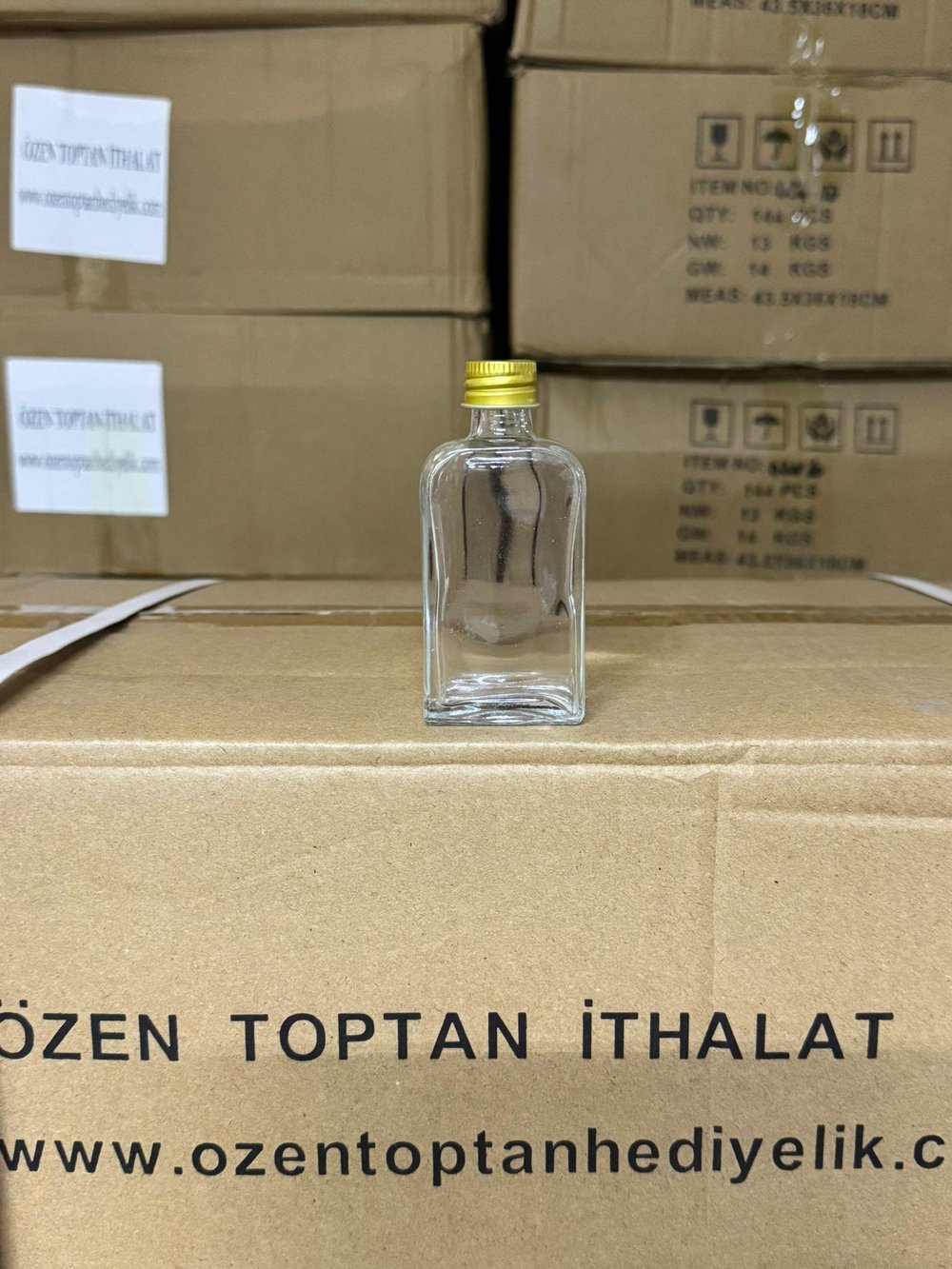 ÖZN 21 50 CC METAL KAPAKLI CAM ŞİŞE 10 ADET