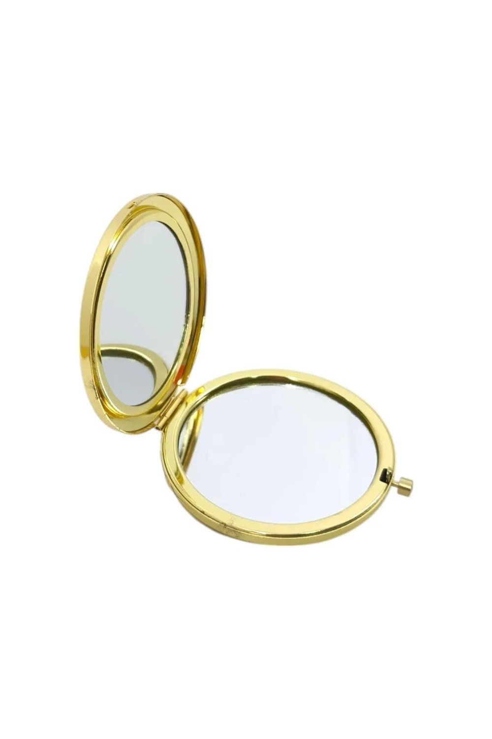 GOLD RENKLİ YUVARLAK KAPAKLI CEP AYNASI