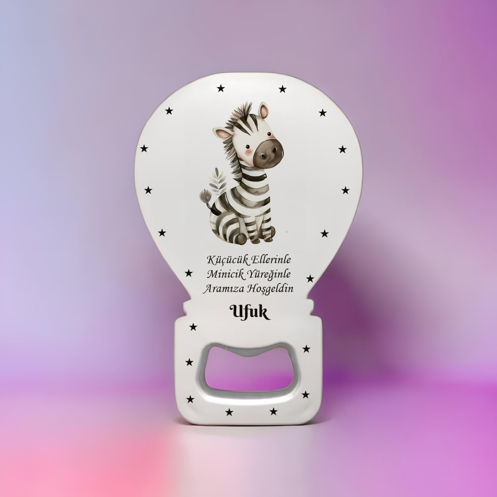 Kişiye Özel Yeni Doğan Açacak Balon Magnet Zebra Modeli 15 Adet