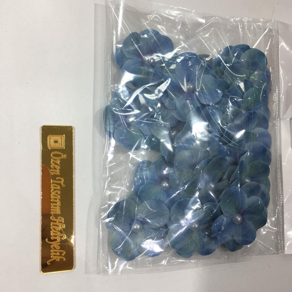 HAZIR ISLAK ORTANCA YAPRAK(25 Lİ PAKET)MAVİ