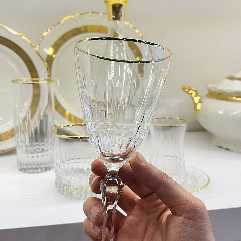 Bakara Butik 61 Piece Gold Glass Set