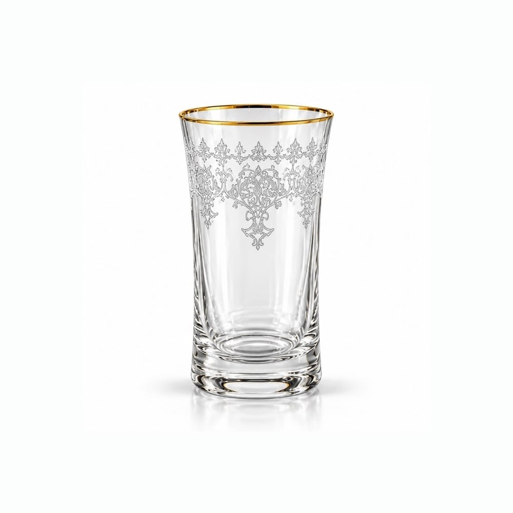 Butik Kristal 61 Parça Bardak Seti Gold