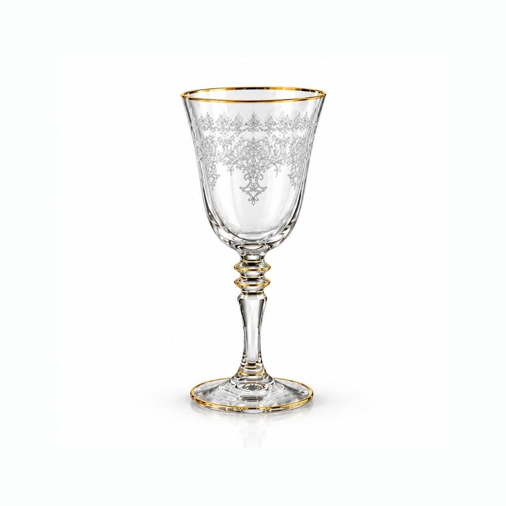 Butik Kristal 61 Parça Bardak Seti Gold