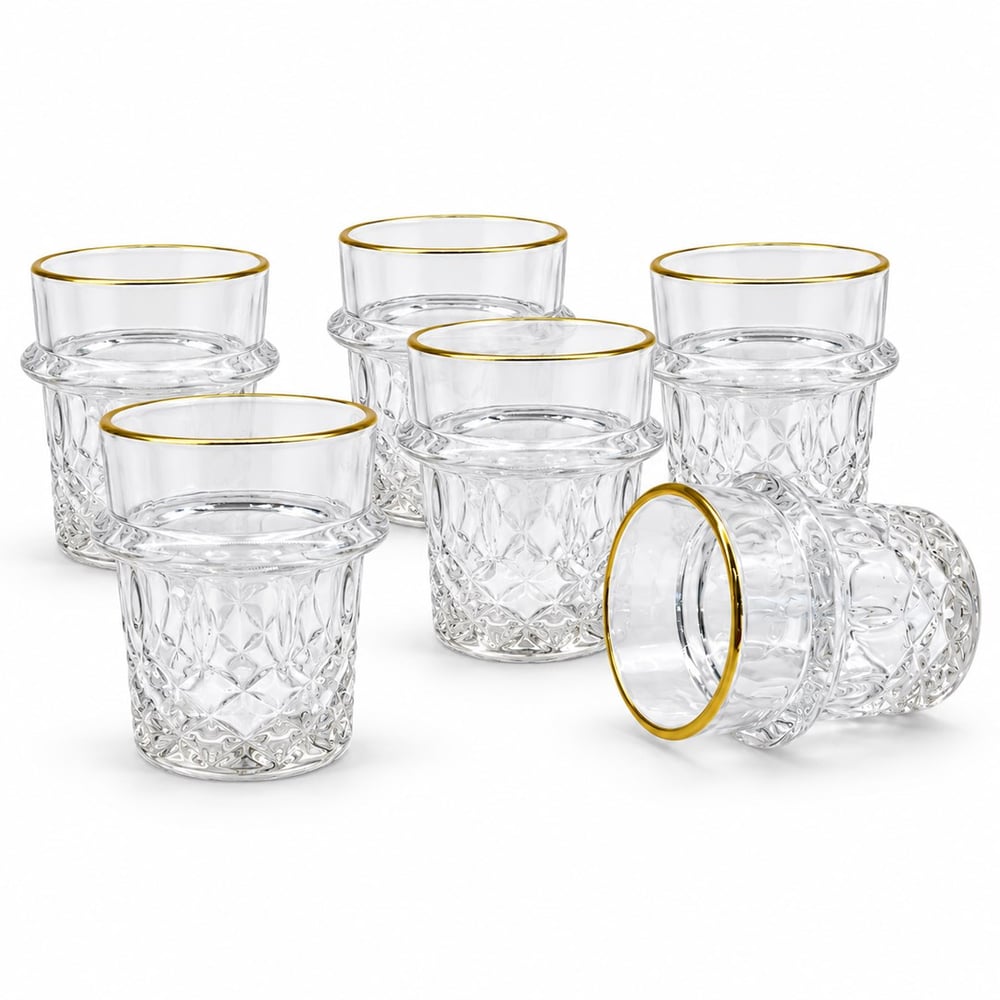 Kahve Yanı BardaklarıCircle 6 Lı Kahve Yanı Bardağı Gold