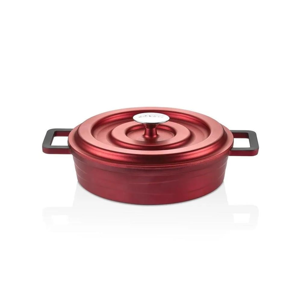 Copper 7 Piece Cast Iron Cookware Set - Red