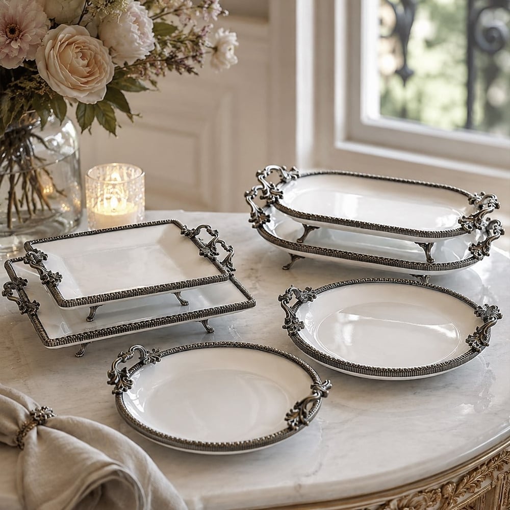 Sofra Sunum SetleriFrame 6 Parça Sunum Seti Antik
