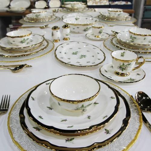 Green Orkide Lüks 53 Parça Porselen Yemek Takımı