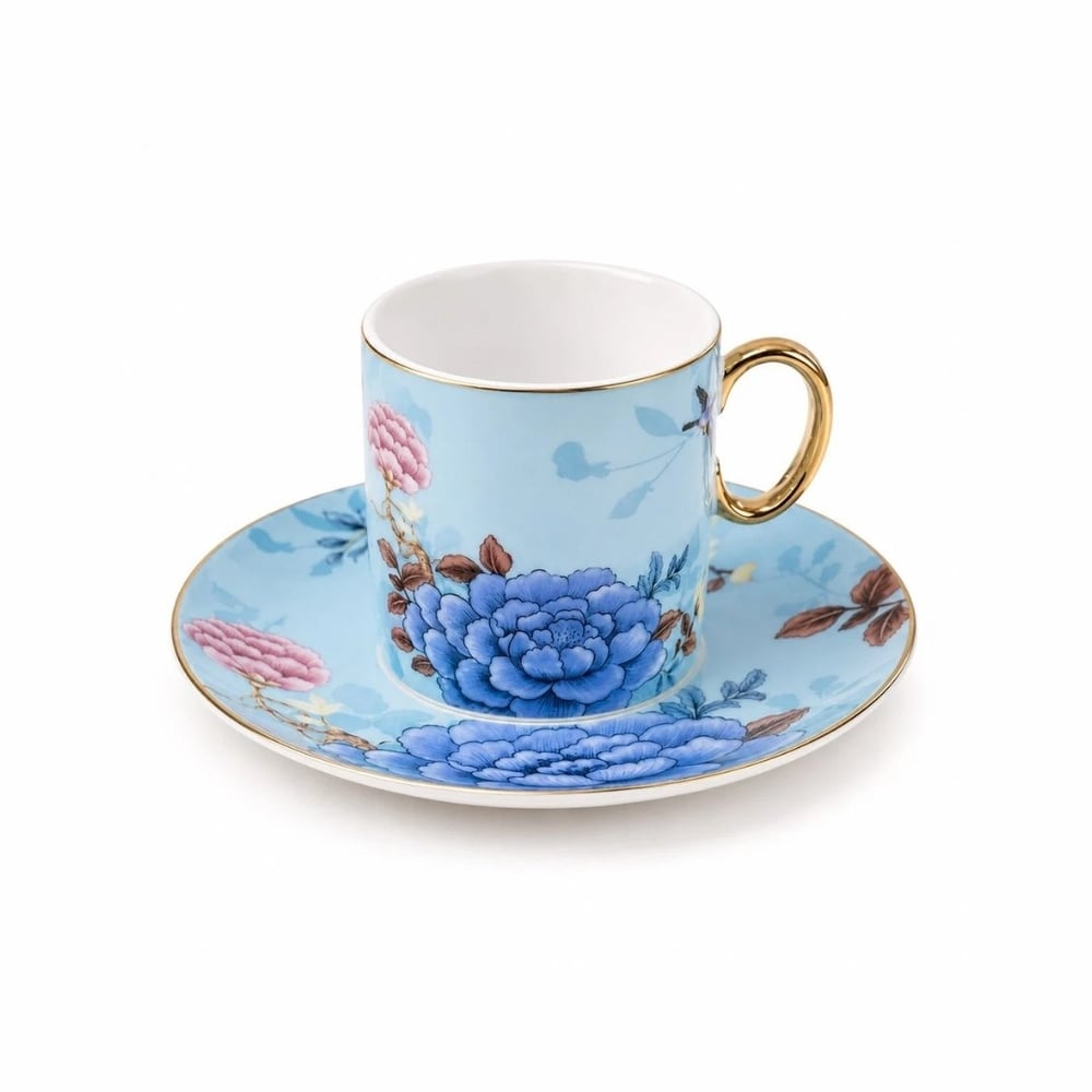 Fincan TakımlarıJoy Carmen Floral Blue 6 Lı Kahve Fincan Takımı