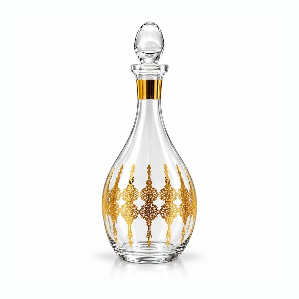 Kemer 49 Parça Lüks Bardak Seti - Gold