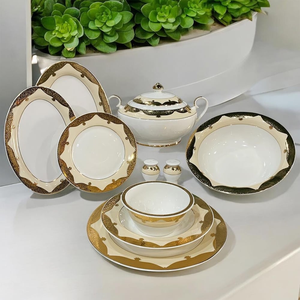 Lemons Victoria Lux 60 Piece Dinner Set for 12 Persons
