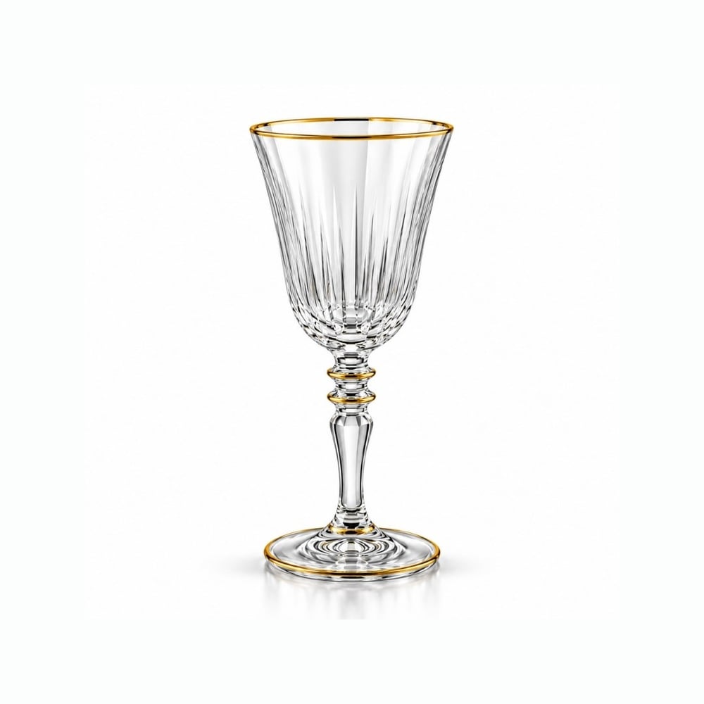 Light Kristal 61 Parça Bardak Seti Gold