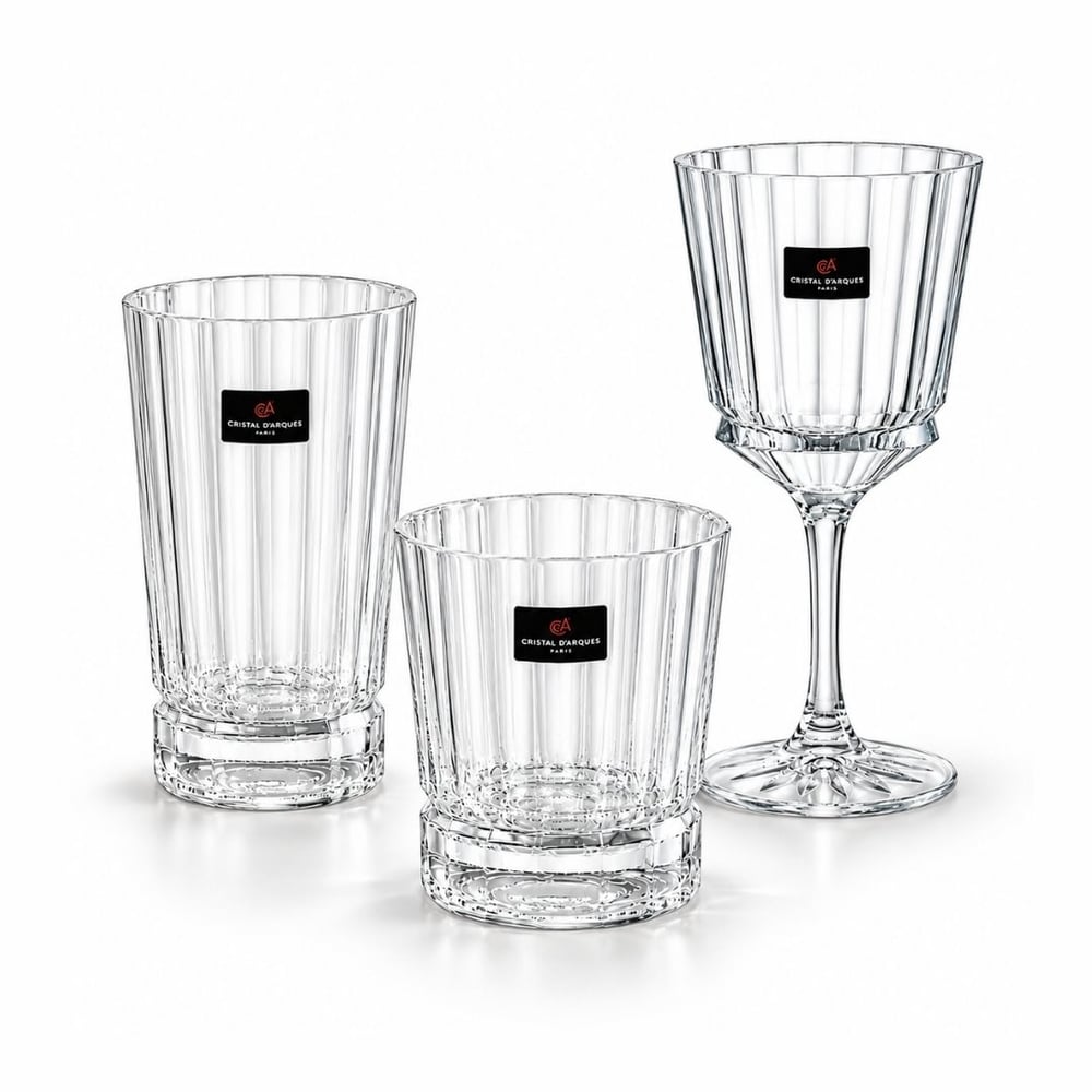 Macassar Darques Kristal Cam 36 Parça Bardak Takımı - Sade