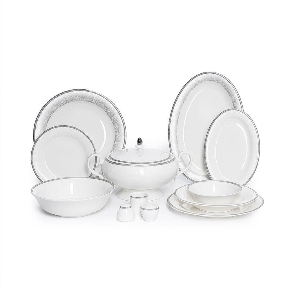 Maxx Doria Silver Paisley 72 Parça Yemek Takımı