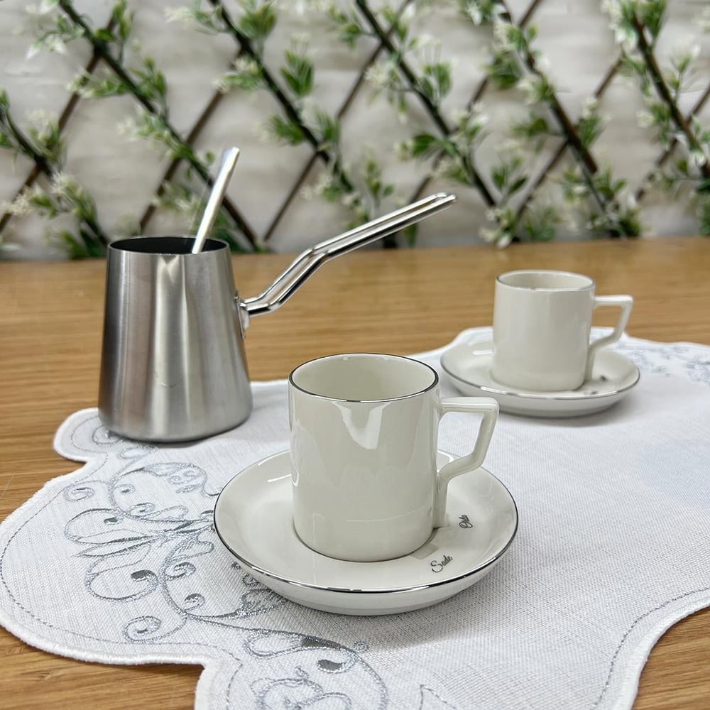 Olika Mira 6 Piece Coffee Set - Silver