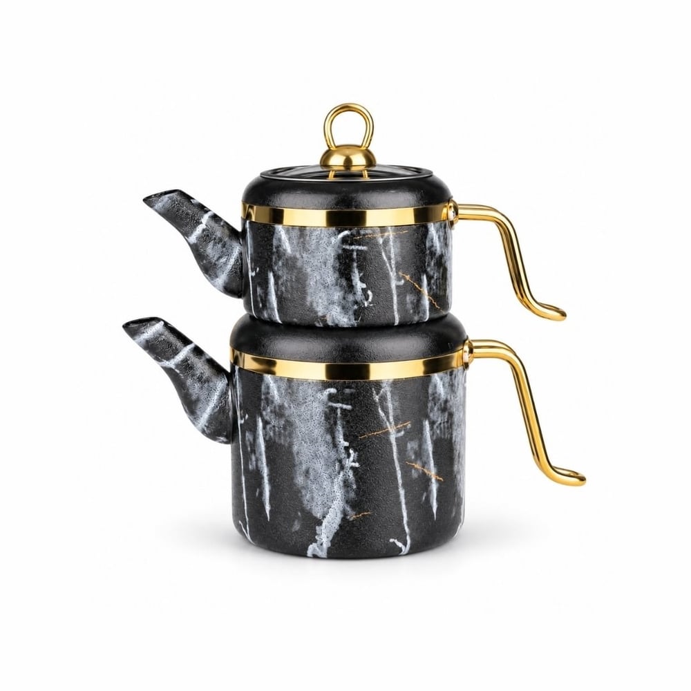 ÇaydanlıklarOolong Granit Çaydanlık Takımı - Siyah