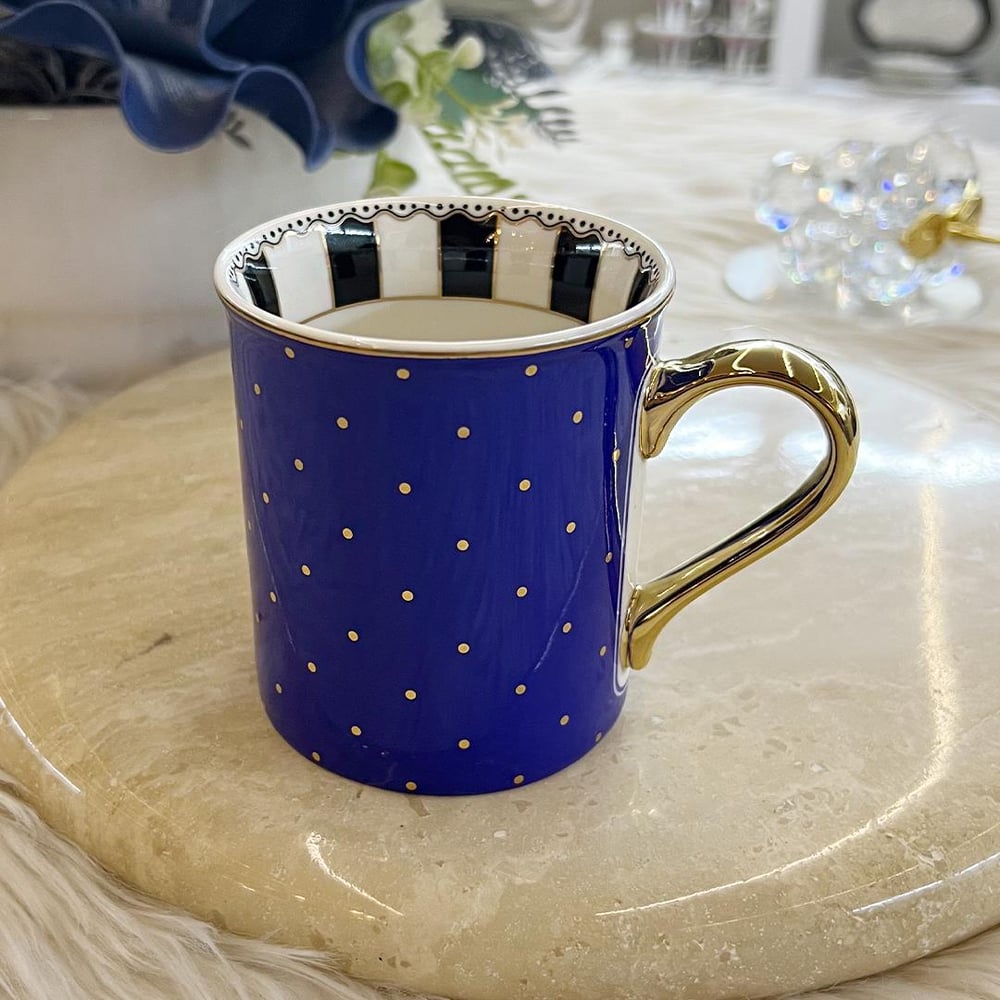 Puantiye Porcelain Mug Navy Blue