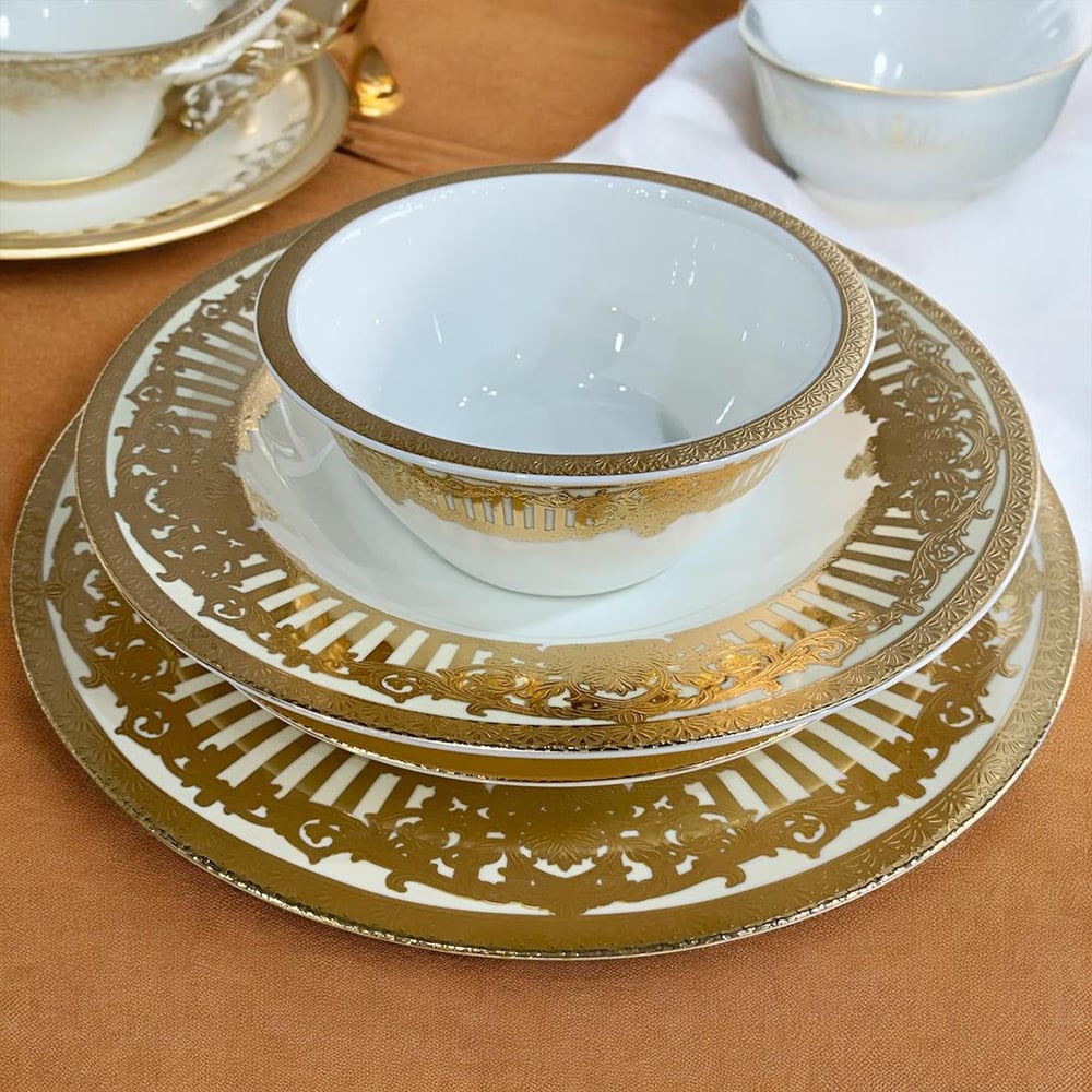 Hilary 61 Piece Porcelain Dinner Set for 12 People