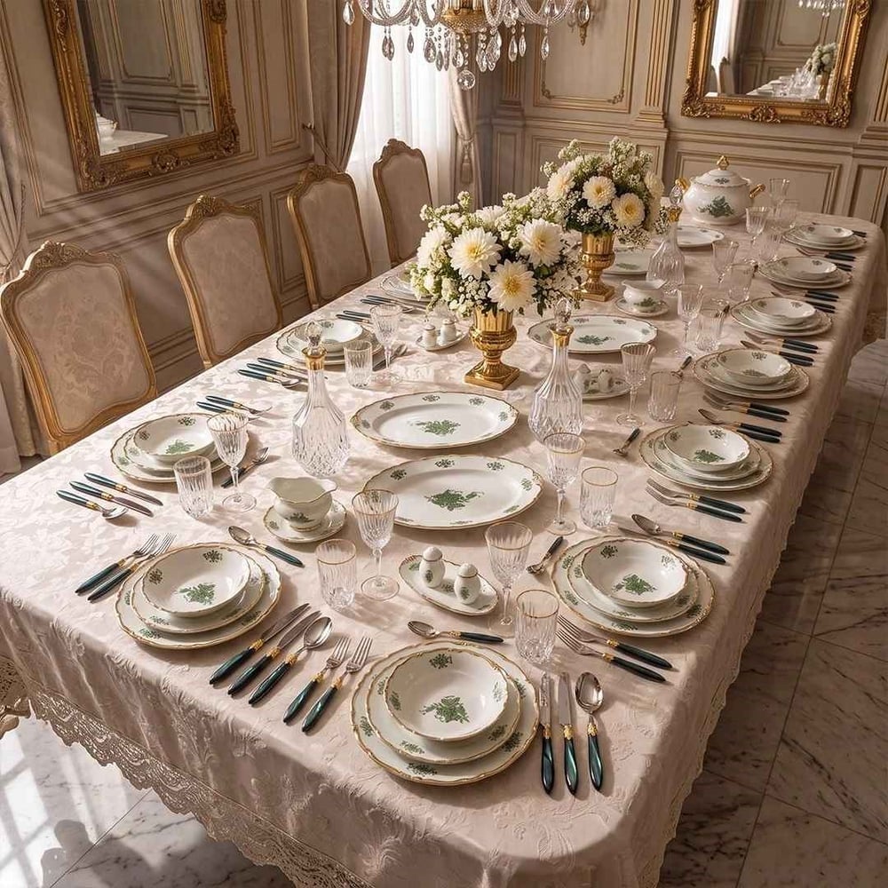 Rivadossi Laura Ring Yeşil 75 Parça Çatal Kaşık Bıçak Takımı