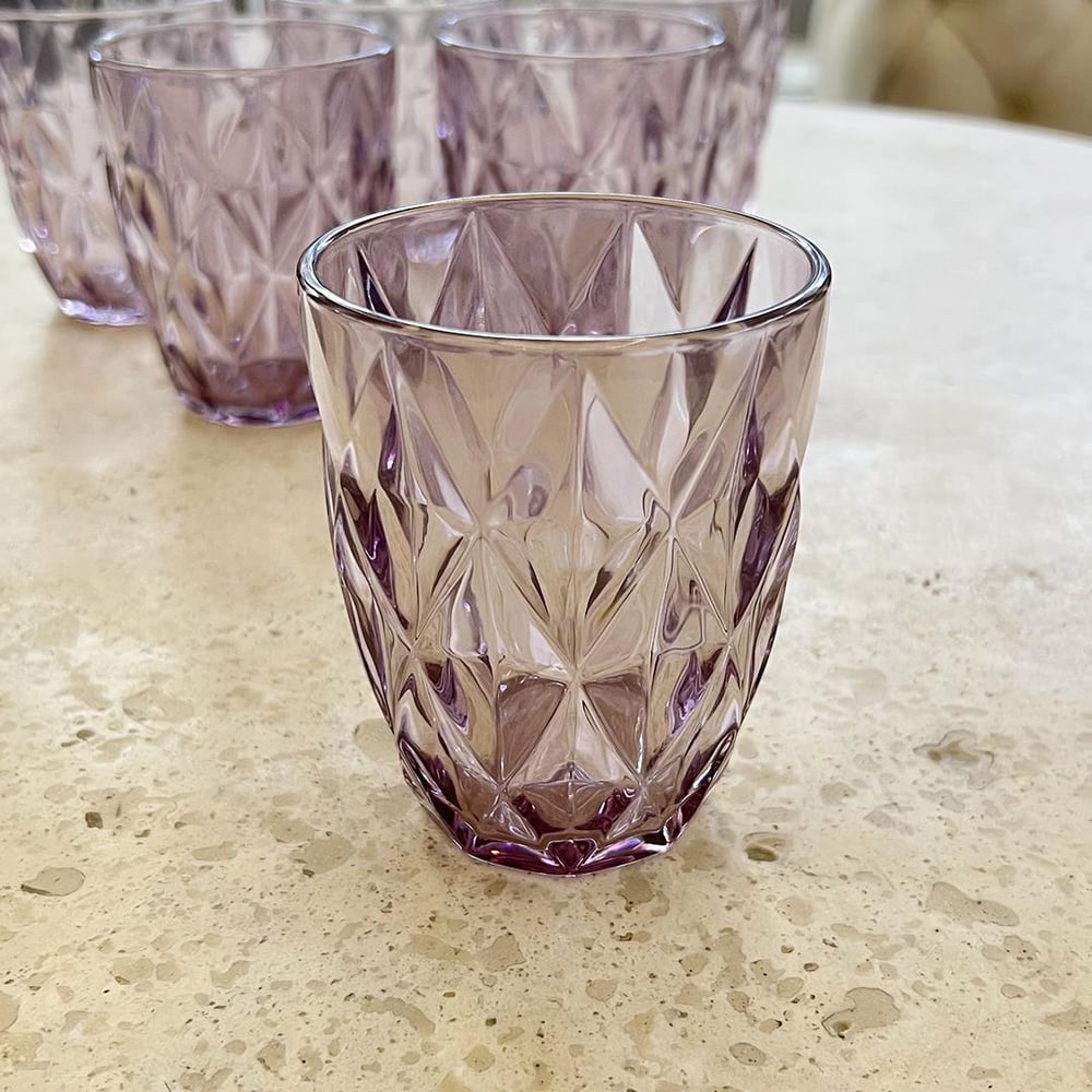 Royking 6 Piece Soft Drink Glass - Pink