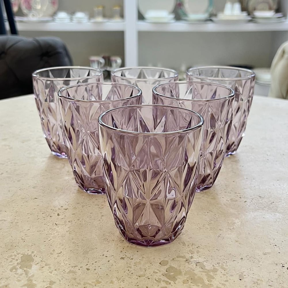 Royking 6 Piece Soft Drink Glass - Pink