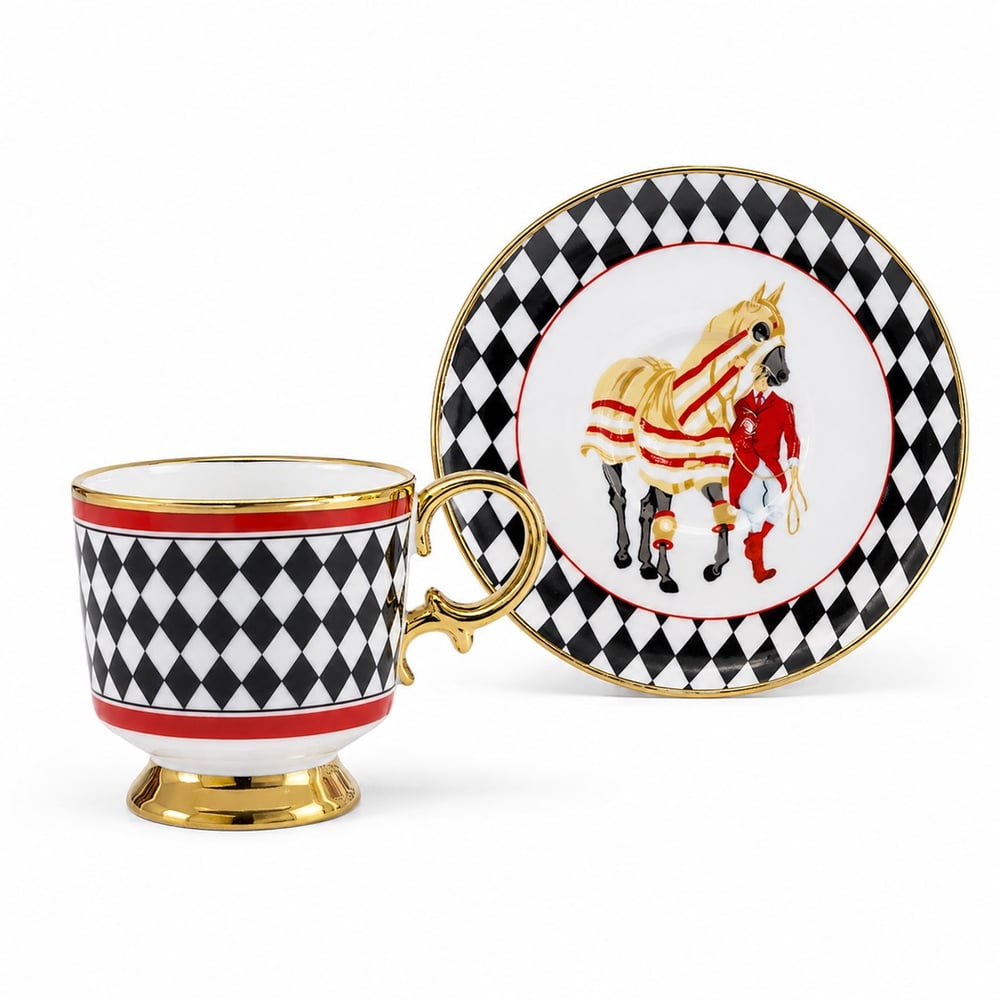 Royking Cheval 6 Lı Kahve Fincan Takımı
