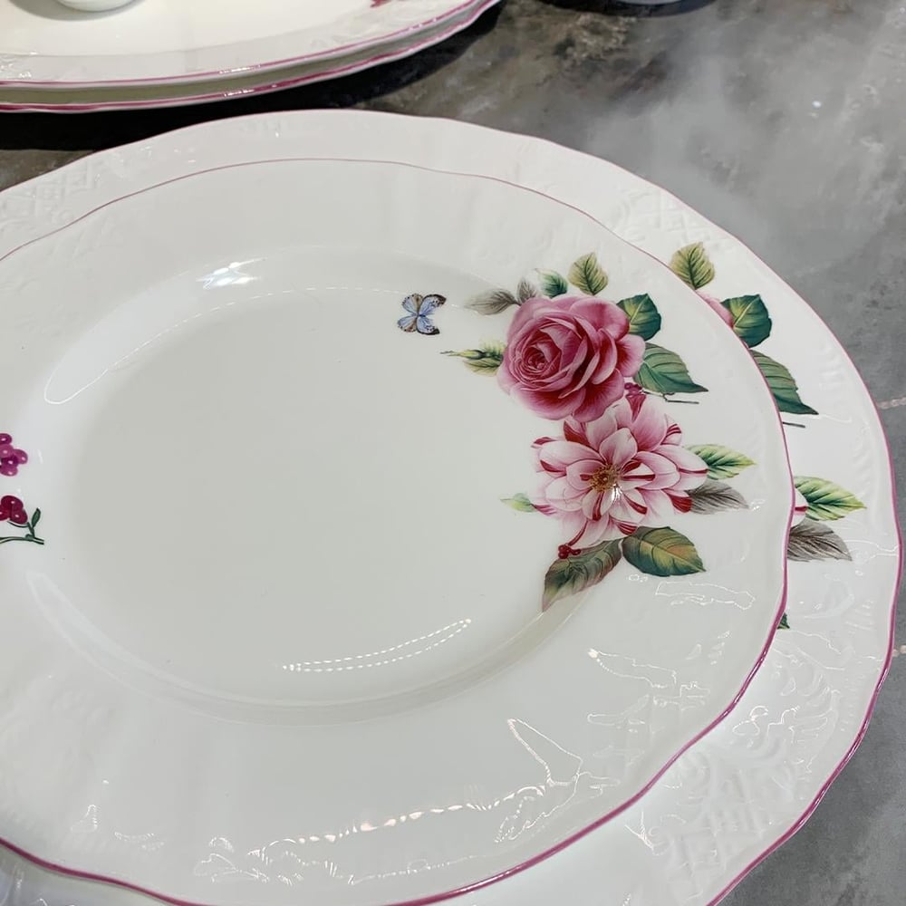 Royking Pink Rose 44 Piece Breakfast Set
