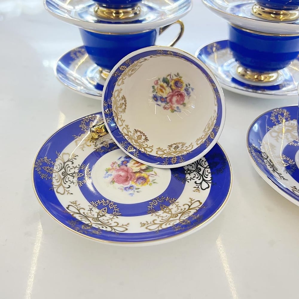 Royking Vivid 6 Lı Kahve Fincan Takımı - Mavi