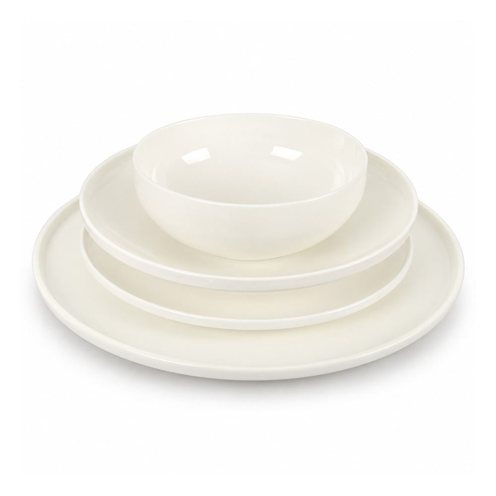 Royking White Slender Bone Porselen 24 Parça 6 Kişilik Yemek Takımı
