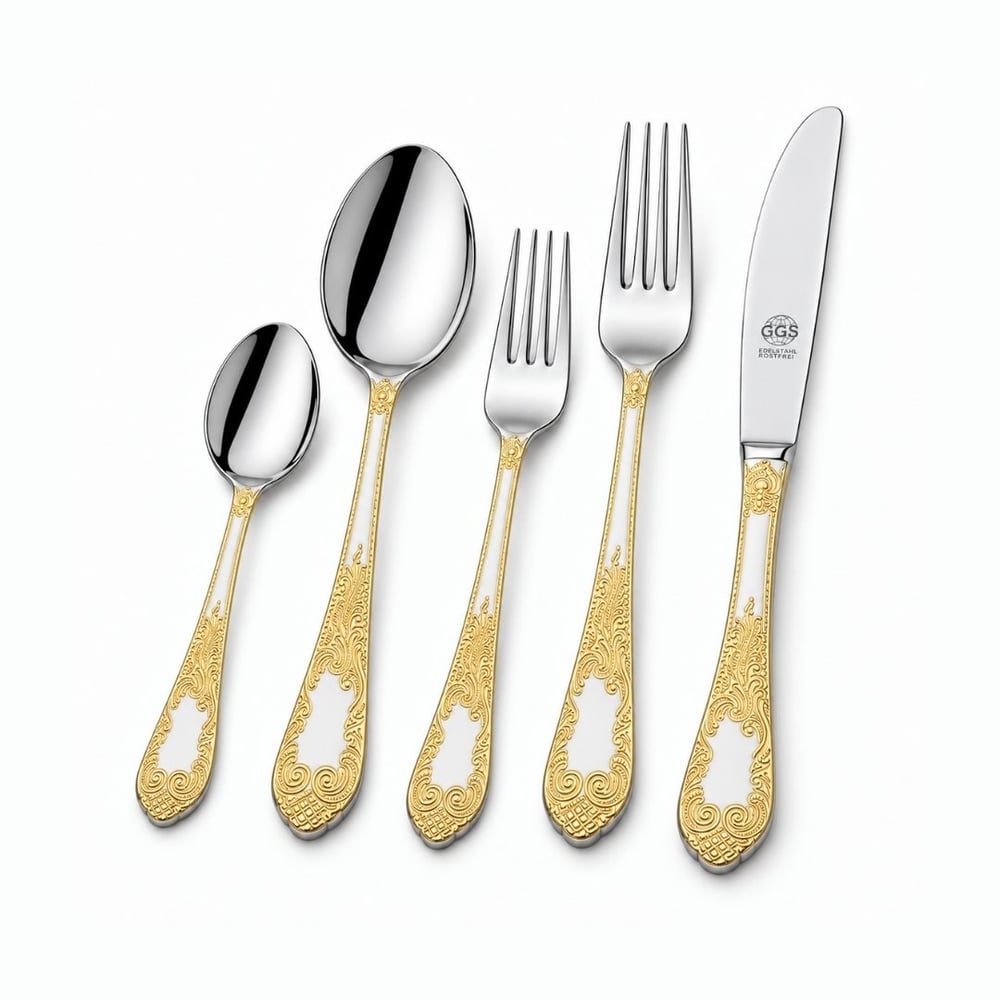 Solingen Ramona 96 Parça Çatal Kaşık Bıçak Seti Gold