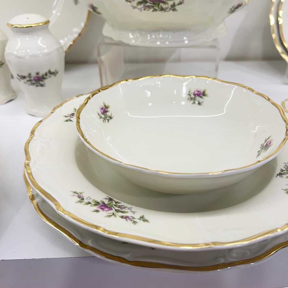 Thun Maria Louise Garden 77 Piece Dinner Set Gold