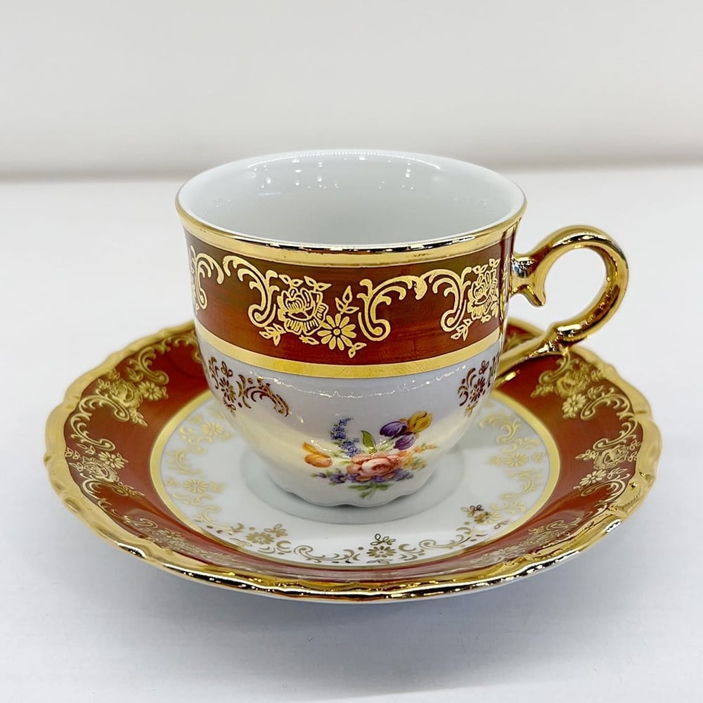Thun Ophelia 6 Piece Coffee Cup Set - Burgundy