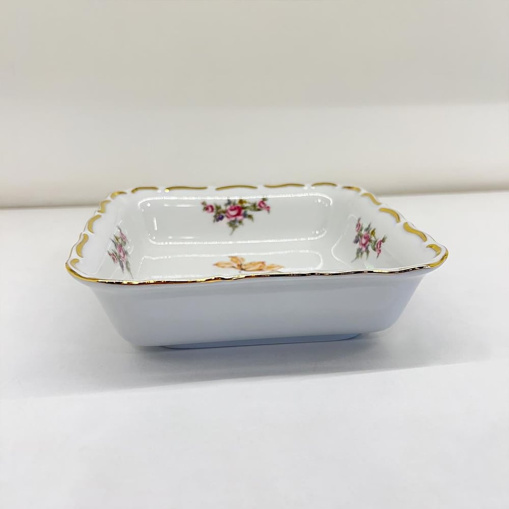Thun Ophelia Eternal Square Deep Plate 16 cm Gold