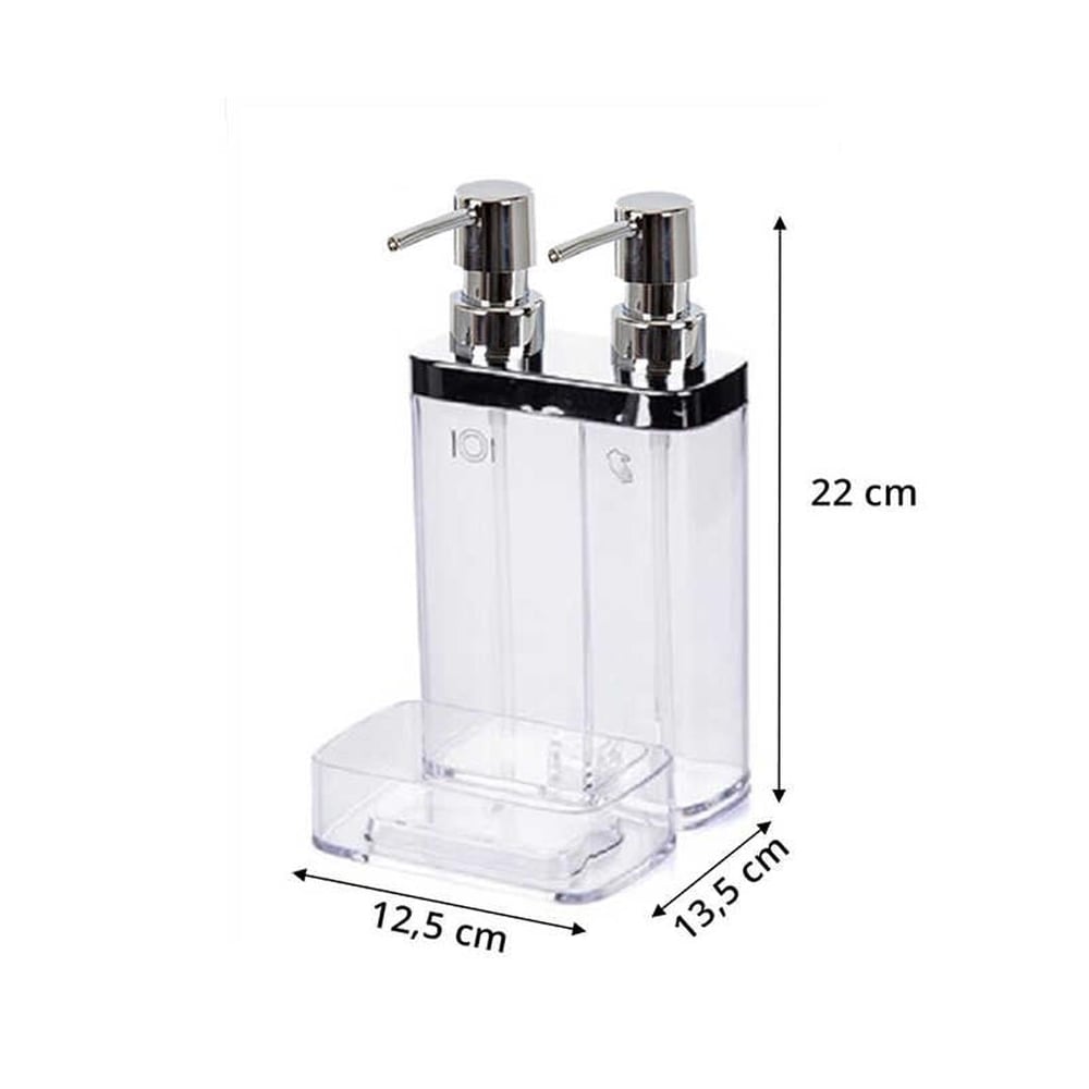 Viva Liquid Soap Dispenser Transparent Chrome