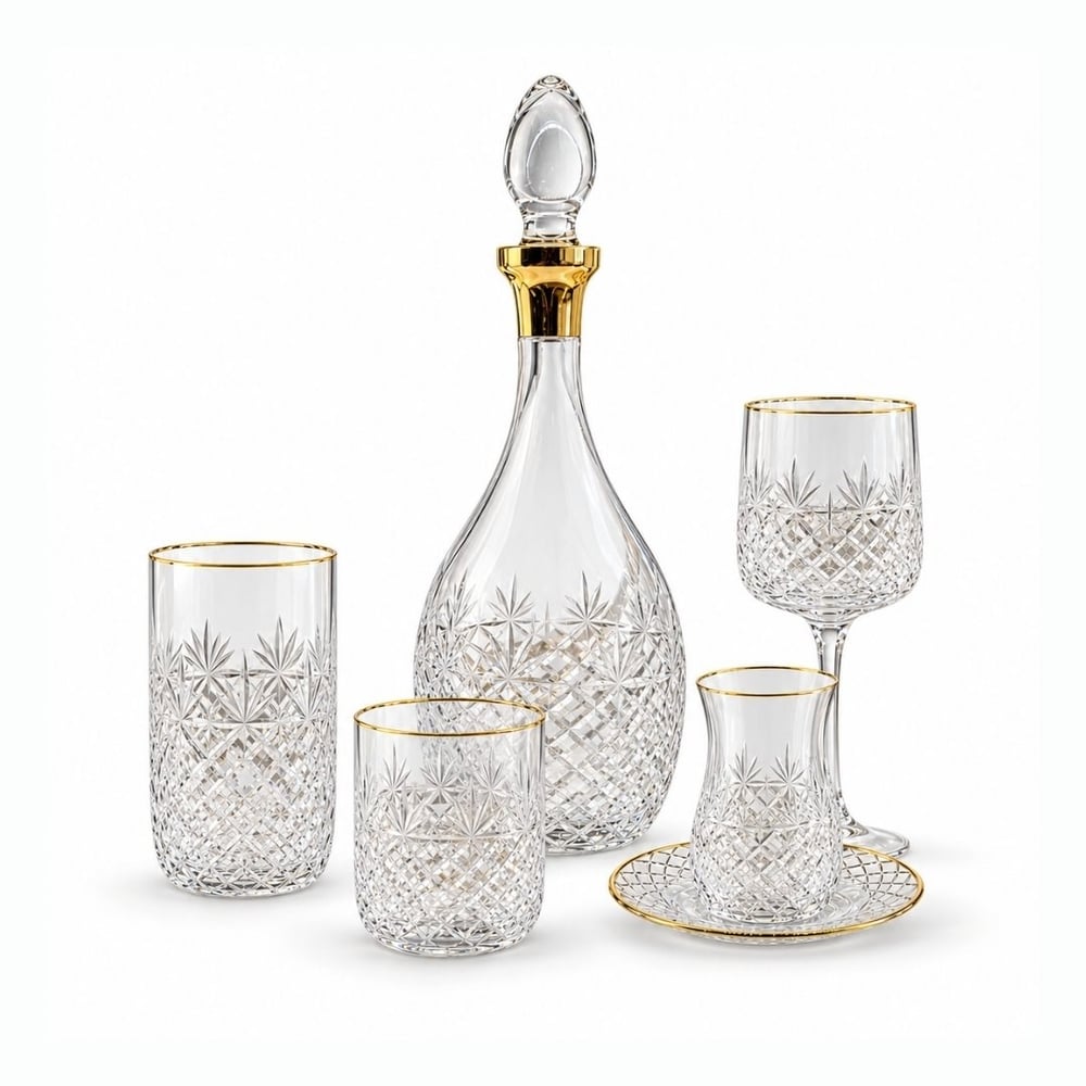 Wedding 61 Parça Bardak Takımı Gold