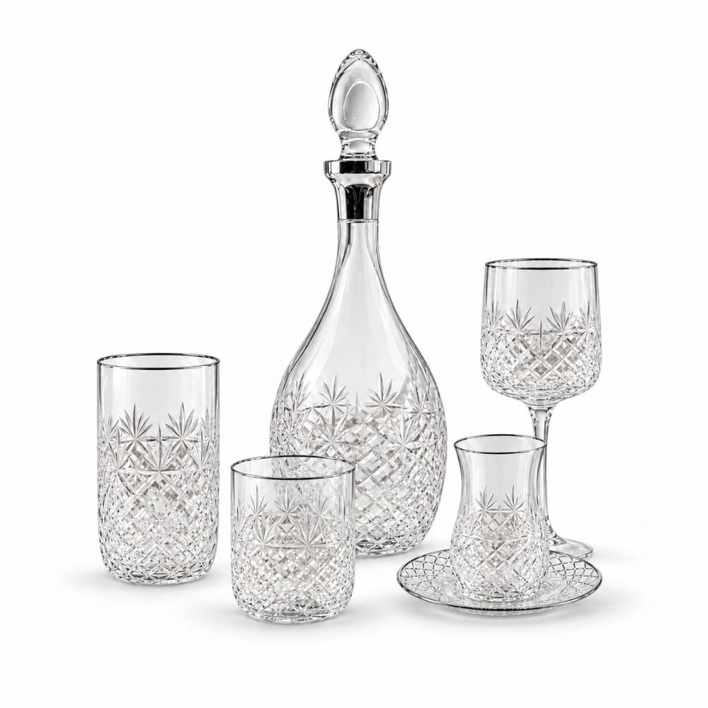Wedding 61 Parça Bardak Takımı Platin